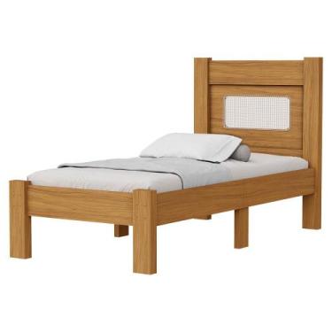 Imagem de Cama de Solteiro MDF 199X95 cm Clara Decmade - Milani Store, Nature