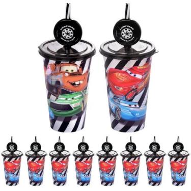 Imagem de 20 Copos Carros Relâmpago Mcqueen para Sacolinha Surpresa Doces Lembra