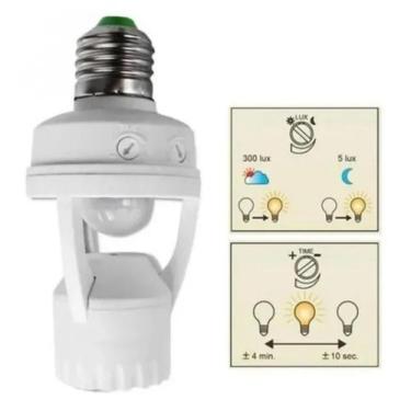 Imagem de Sensor Presença Com Fotocélula Para Lâmpada Soquete E27 - +BR