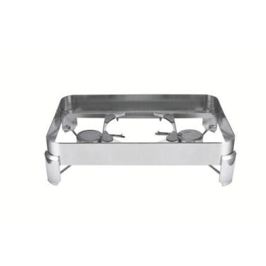 Imagem de Suporte para Rechaud Banho Maria GN 1-1 em Aço Inox com Fogareiro Inox