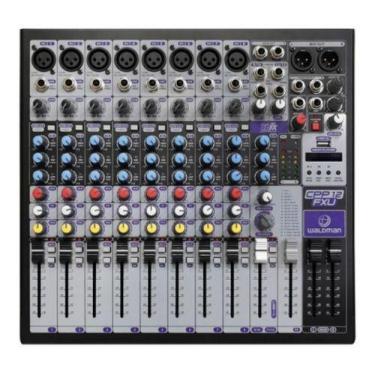 Imagem de Mesa De Som Console Mixer Waldman 12 Canais Cpp12fxu 16 Fx