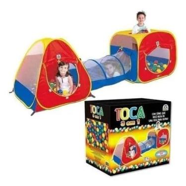 Imagem de Barraca Toca Infantil com Tunel 3 Em 1 C/150 Bolinhas - Braskit