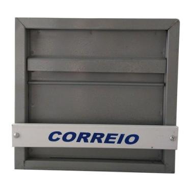 Imagem de Caixa para Cartas Horizontal Cinza em Aço com Pintura Epóxi - Portões 