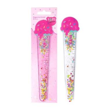 Imagem de Régua Escolar Ice Cream 15cm FOFY Decorada -, Rosa