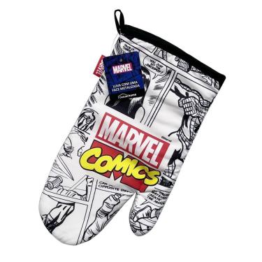 Imagem de Luva de Forno Neoprene Marvel Comics com Aparador 2 Peças Quadrinhos
