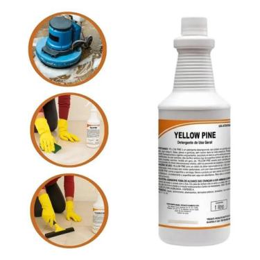 Imagem de Detergente Gel Yellow Pine para Limpeza de Carros e Pisos - 1 Litro - 