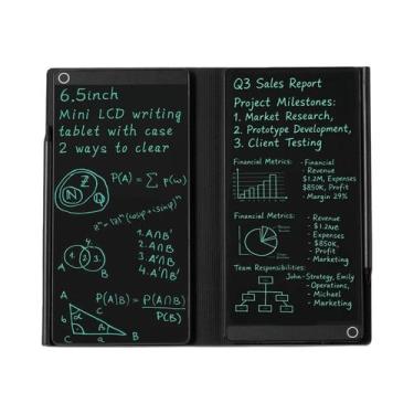 Imagem de Tablet De Escrita LCD Mini De 6,5 Polegadas Com Duplo Display, Apagáve