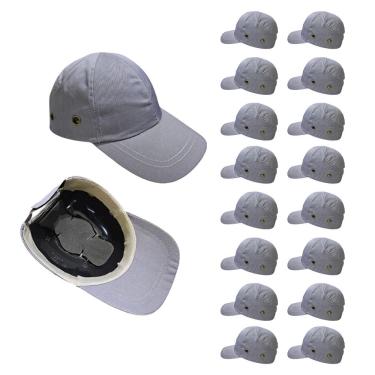 Imagem de Bone com Capacete EPI Kit 16 Uni Obra Seguranca Casquete Construcao Oficina Trabalho Reparo Protecao Eficiente