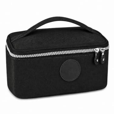 Imagem de Bolsa Termica Marmita Feminina Masculina Fitness Pequena Marmiteira Lancheira Termica Infantil Adulto 2,2 Litros Para Lanches Garrafinha Camping Praia Viagem Academia Freezer Passeio Escola (Preto)