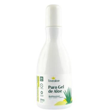 Imagem de Puro Gel Natural de Aloe Vera 210ml Livealoe Babosa Hidratante Facial 