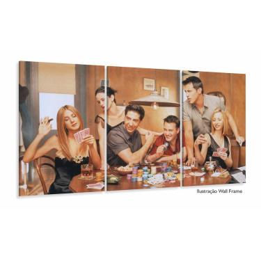 Imagem de Quadro decorativo Friends Jogando Poker Arte Mosaico 3 Peças