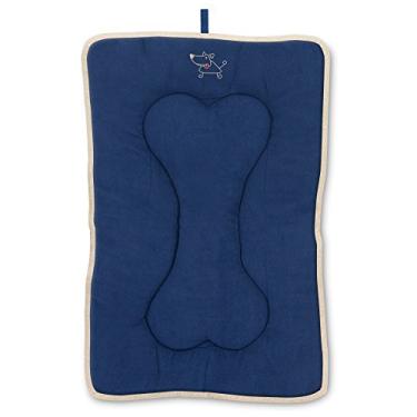 Imagem de Best Pet Supplies Tapete de gaiola lavável à máquina – almofada de canil dupla face – azul marinho, médio, M (76 x 48), MT862C-M