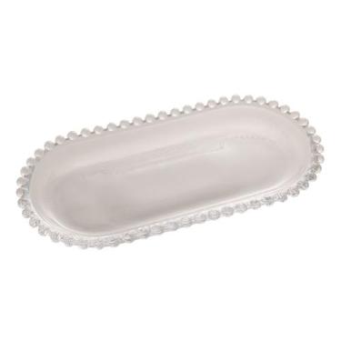 Imagem de Travessa 24 Cm De Cristal Transparente Oval Pearl Wolff - 28386