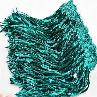 Imagem de 17cm Laser Tassel Fringe guarnição tecidos de renda para mostrar roupas artesanato fazendo decoração de saia de vestido, verde, 1 jarda