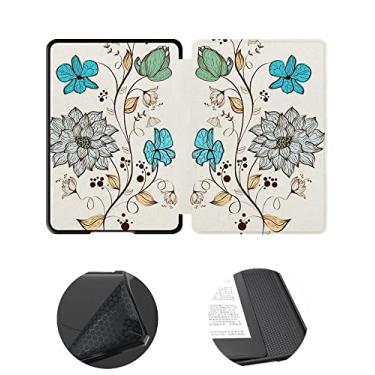 Imagem de Capa de 15,24 cm para o novo Kindle 11ª geração, versão 2022 (não serve para Kindle Paperwhite 11ª ou Kindle 10ª 2019), capa protetora à prova d'água com ativação automática