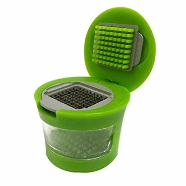 Imagem de MOOKEENONE Cortador de fatiador de cebola e alho de plástico + aço inoxidável cortador de fatiador de cozinha