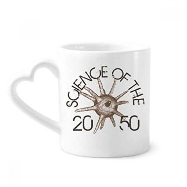 Imagem de Caneca Science Cell Line com estampa ilustrada café cerâmica copo de coração de vidro