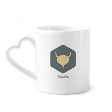 Imagem de Corpo interno órgãos caneca bexiga café cerâmica copo de coração de vidro