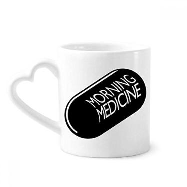 Imagem de Caneca Morning Medicine Citação Café Cerâmica Copos Copo Coração Vidro