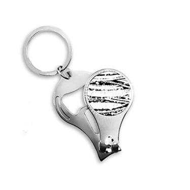 Imagem de Escova de unhas textura irregular anel abridor de garrafa chaveiro cortador