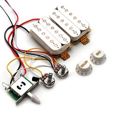 Imagem de 50 mm/52 mm chicote de fiação para guitarra elétrica Humbucker captadores com tampa de botão para ST