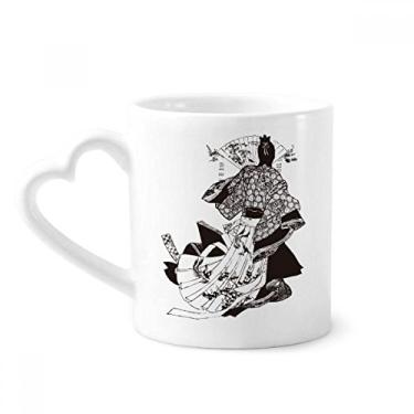 Imagem de Caneca Quimono Cultura Tradicional Japonesa Café Cerâmica Copos Copo de Coração de Vidro