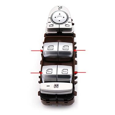 Imagem de JESYMBX Para Mercedes Benz Classe C W205 C180 C200 C260 C300 C63 W204 2015-2021 Botão de tampa de chave de interruptor de elevação de janela