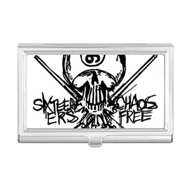 Imagem de Número 16 Carteira de bolso com espada de esqueleto preto Ninja