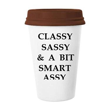 Imagem de Caneca elegante Sassy Bit Smart Assy Design Caneca de café Copo de cerâmica