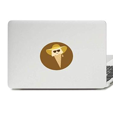 Imagem de Boné óculos cabeça doce sorvete vinil emblema gráfico laptop decalque caderno