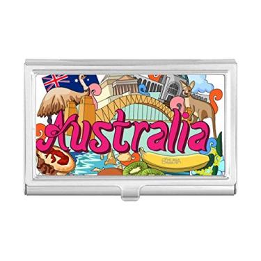 Imagem de Porta-cartões Kangaroo Harbour Bridge Austrália Graffiti porta-cartões Carteira de bolso