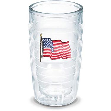 Imagem de Tervis Copo isolado de parede dupla com bandeira americana feito nos EUA, 1 unidade (pacote com 1), sem tampa