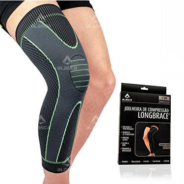 Imagem de Joelheira de Compressão LongBrace Alasca para corrida, musculação, futebol e ciclismo