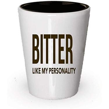 Imagem de Copo de shot Bitter Like My Personality – ideia de presente ou presente – Vem em cerâmica de 325 ml ou 425 g (6)