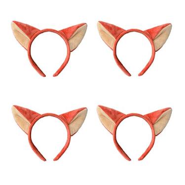 Imagem de Tiara de cabeça orelhas de raposa argola estilo animal adorável faixa de cabelo macia fofa para meninas meninos fantasia Halloween Natal (C)