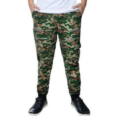 Imagem de Calça De Moleton Camuflado Saruel Skinny Sport Luxo M7-CAMUFLADO CINZA-PP-Masculino