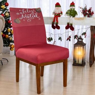 Imagem de Kit Com 3 Capa De Cadeira Natal Mesa Jantar Querido Noel Top - Charme