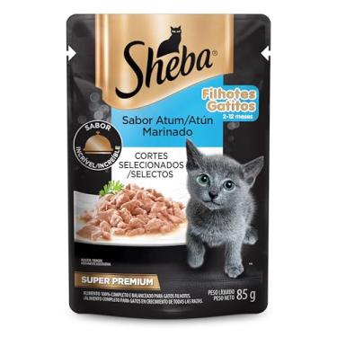 Imagem de Ração Úmida Para Gatos Sheba Sachê Cortes Selecionados Atum Marinado Filhotes 85g