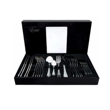 Imagem de Jogo Talheres Faqueiro 24 Peças Inox Original Line Euro Pro - Euro Hom