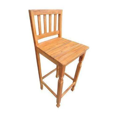 Imagem de Banqueta Harper Em Madeira De Demolição - Cod 2408 - Barrocarte