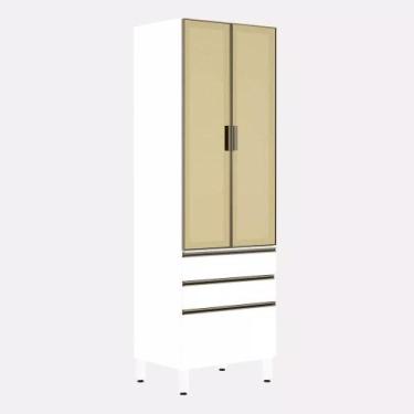 Imagem de Paneleiro Torre 70cm 2 Portas com Vidro Reflecta Bronze 2 Gavetas 1 Ga