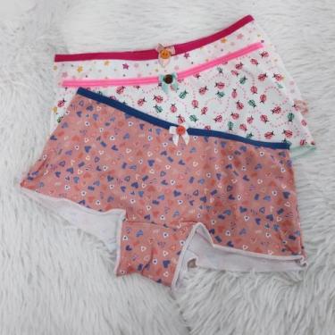 Imagem de Kit 3 Calcinhas Caleçon Infantil Em Microfibra Estampada 030740 - Lut 