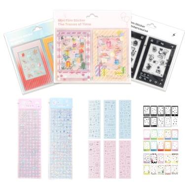 Imagem de WOGOZAN Conjunto de adesivos de filme 2x3 para câmera instantânea FujiFilm Instax Mini 12/11/9/8/7+/SE/99/90 EVO filme de 5,5 x 8,6 cm, inclui 30 adesivos de moldura de filme e 6 peças de adesivos