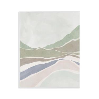 Imagem de Stupell Industries Design artístico de placa de parede de paisagem de deserto pastéis silenciados por Nikita Jariwala, 28 x 35 cm