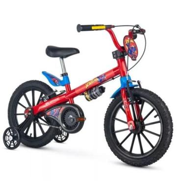 Imagem de Bicicleta infantil aro 16 Homem aranha spider oficial menino - Nathor