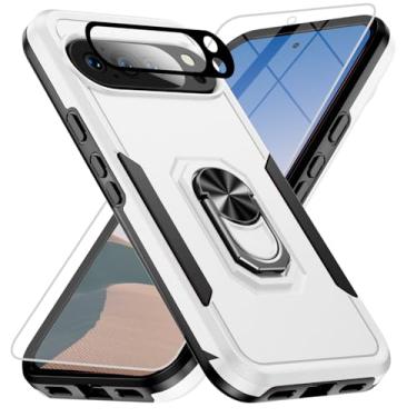 Imagem de Bonkier Capa para Google Pixel 10 Pro [proteção contra quedas de grau militar de 15 pés] com protetor de tela e protetor de lente, capa resistente à prova de choque com suporte para Pixel 10 Pro