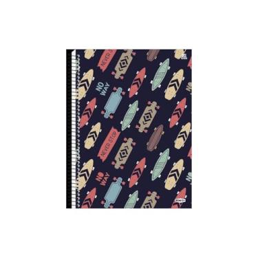 Imagem de Caderno Universitário 15 Matérias Capa Dura Masculino, 240 Folhas, Sortido