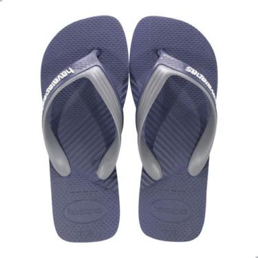 Imagem de Chinelo Havaianas Dual Azul, Az, 9483 marinho, Cinza aco, 37/38