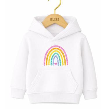 Imagem de Moletom Canguru Infantil Estampa Arco Iris 1016 Confortável Casual Dia