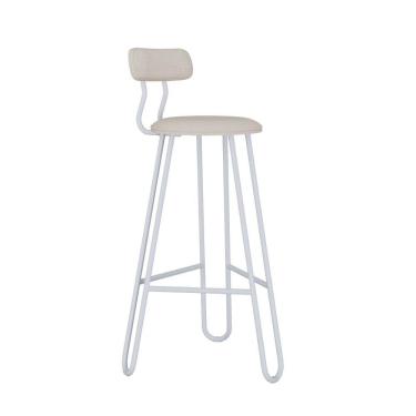 Imagem de Conjunto 4 Banquetas Alta Ginger Com Encosto Areia Light City